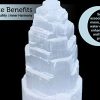 Selenite Crystal Towers for Reiki, Healing, and Energy Charging | Made in Morocco | Selenite Iceberg Charging Towers Crystal Skyscraper (6 Inch (Pack of 1))