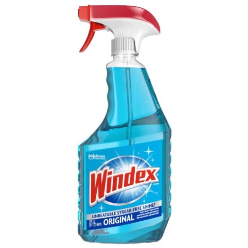 Windex Glass and Window Cleaner Spray Bottle, Bottle Made from 100% Recovered Coastal Plastic, Original Blue, 23 fl oz