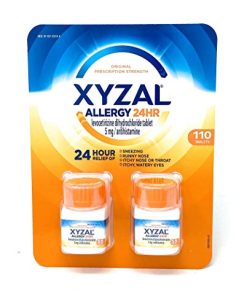 Xyzal Allergy 24 Hour Antihistamine 5mg, 110 Tablets