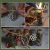 Wiccan Gifts Set for Beginners Women Witchy Valentines Gift Crystals for Witchcraft Supplies Box for Spells Candle for Witches Supplies and Tools Kit with 25 Packs of Herbs and 12 Bottles Crystal Set
