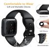 EverAct 8 Pack Bands Compatible with Fitbit Versa 2 / Fitbit Versa/Versa Lite/Versa SE, Soft Waterproof Silicone Sport Strap Replacement Wristbands for Women Men