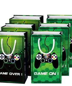 WERNNSAI Game Party Bags - 16 Pack Loot Gift Bags Party Supplies for Kids Boys Birthday Party Favor Treat Goody Bags with Handle