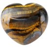 Zungtin Healing Crystal Tiger's Eye Heart Love Carved Palm Worry Stone Chakra Reiki Balancing