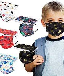 YUESUO 50PCS Kids Face_Mask Boys Girls Children 3Ply Earloop Breathable Kids Face_Mask Outdoor School, 50 Count (Pack of 1)