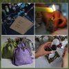 Wiccan Gifts Set for Beginners Women Witchy Valentines Gift Crystals for Witchcraft Supplies Box for Spells Candle for Witches Supplies and Tools Kit with 25 Packs of Herbs and 12 Bottles Crystal Set