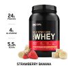 Optimum Nutrition Gold Standard 100% Whey Protein Powder, Strawberry Banana, 2 Pound (Packaging May Vary)
