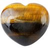 Zungtin Healing Crystal Tiger's Eye Heart Love Carved Palm Worry Stone Chakra Reiki Balancing