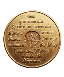 18 Month Bronze AA (Alcoholics Anonymous) - Sober / Sobriety / Birthday / Anniversary / Recovery / Medallion / Coin / Chip