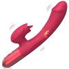 Rabbit Vibrator Vibrator Dildo for Women Vaginal Health,G Spot Vibrator with Tongue Licking 10 Vibration Realistic Anal Vibrating Dildo for Women Clitoral Clit G Spot Stimulation,Heated Adult Sex Toys