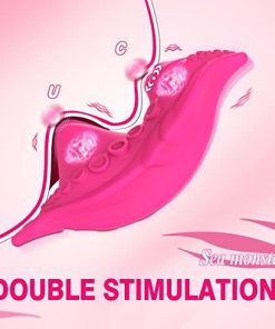 Wearable Panty Vibrator with App & Remote Control Vibrating Eggs,Rechargeable Butterfly Vibrators Clitorals Stimulator Vibrating Panties Wearable Sex Toy for Women (Red)