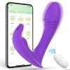 Wearable Panty Vibrator App Remote Control Butterfly Vibrator,Vibrating Panties Rechargeable Rabbit Vibrator with 9 Vibrations Sex Toys for Women Couples Play,Purple