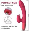 Rabbit Vibrator Vibrator Dildo for Women Vaginal Health,G Spot Vibrator with Tongue Licking 10 Vibration Realistic Anal Vibrating Dildo for Women Clitoral Clit G Spot Stimulation,Heated Adult Sex Toys