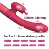 Rabbit Vibrator Vibrator Dildo for Women Vaginal Health,G Spot Vibrator with Tongue Licking 10 Vibration Realistic Anal Vibrating Dildo for Women Clitoral Clit G Spot Stimulation,Heated Adult Sex Toys