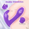 Wearable Panty Vibrator App Remote Control Butterfly Vibrator,Vibrating Panties Rechargeable Rabbit Vibrator with 9 Vibrations Sex Toys for Women Couples Play,Purple