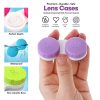 Yondex Contact Lens Case Set - 6 -Pack Bulk Contact Cases - Durable Plastic Contact Lenses Holder Kit - Leak-Proof Box for Eye Contacts - 4 Vibrant Colors - Cute, Compact, Light Travel Contact Case
