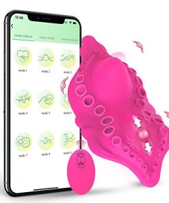 Wearable Panty Vibrator with App & Remote Control Vibrating Eggs,Rechargeable Butterfly Vibrators Clitorals Stimulator Vibrating Panties Wearable Sex Toy for Women (Red)