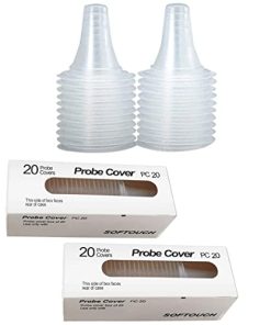 100pcs-Disposable Thermometers Probe Covers, Soft Ergonomic Earmuffs Non Contact Ear Replacement Ear Thermometer Lens Filters for All Braun Digital Thermometers Sleeve