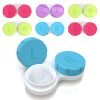 Yondex Contact Lens Case Set - 6 -Pack Bulk Contact Cases - Durable Plastic Contact Lenses Holder Kit - Leak-Proof Box for Eye Contacts - 4 Vibrant Colors - Cute, Compact, Light Travel Contact Case