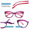 CECTHNIA 4 Pairs Reading Glasses For Women With Spring hinge Cat eye readers by blue light blocking lens(Mix)+1.00