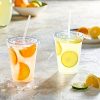 Comfy Package [100 Sets] 16 oz. Crystal Clear Plastic Cups With Flat Lids