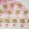 H2OMO 12 Princess Pacifier Gold Crown Necklace Baby Shower Favor Prize Game It's a Girl Decoration Recuerdos de Baby Shower