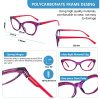 CECTHNIA 4 Pairs Reading Glasses For Women With Spring hinge Cat eye readers by blue light blocking lens(Mix)+1.00